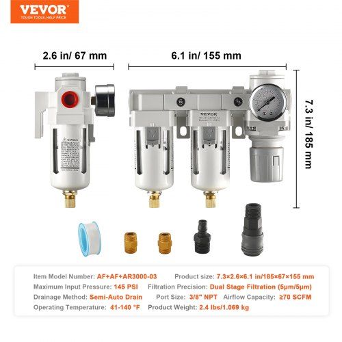 Regulador de filtro de compressor de ar , separador de água de compres