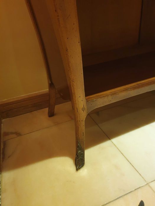 Consola em cerejeira com duas gavetas Estilo inglês