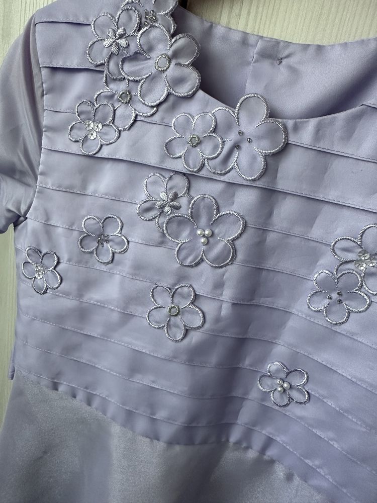 Liliowa / fioletowa sukienka okolicznościowa Marks & Spencer 116