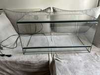 Terrarium 80x50x40, oprawki na żarówki + termo-higrometr