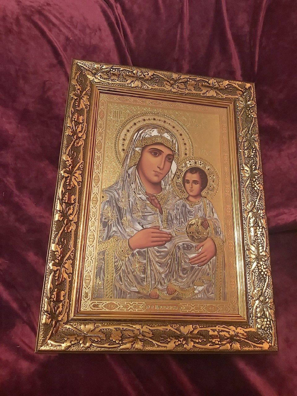 WIELKA Ikona prawosławna Matka Boska Jerozolimska. IKONA NA PREZENT.
