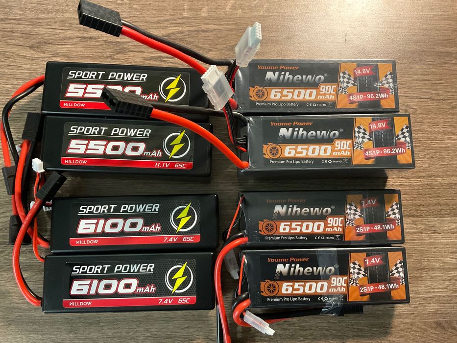 Аккумулятори LiPo 2s, 3s 4s 6s 1300-12000 мАч Гарантія якості.Нові