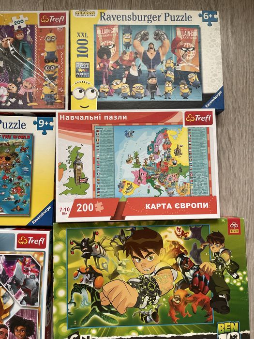 Пазли дитячі Trefl Larsen Ravensburger 100/200/260