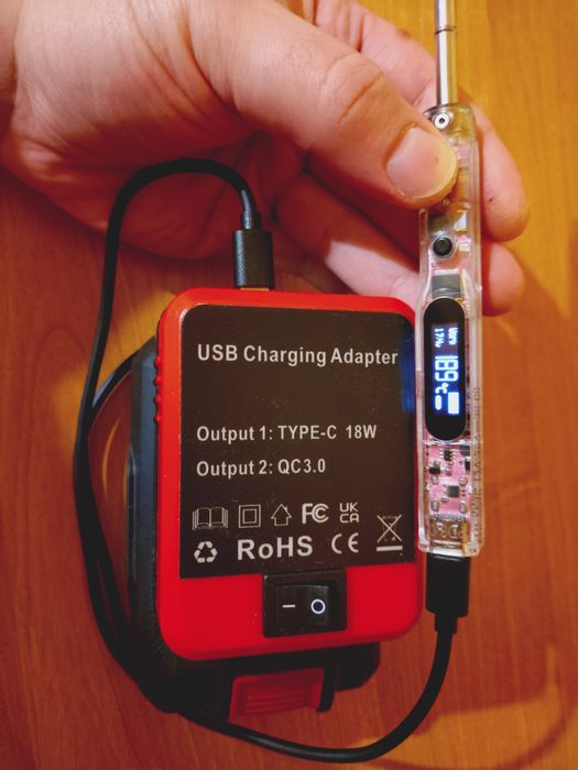 Adapter Parkside Powerbank Ładowarka usb-C + A PD QC Power Delivery
