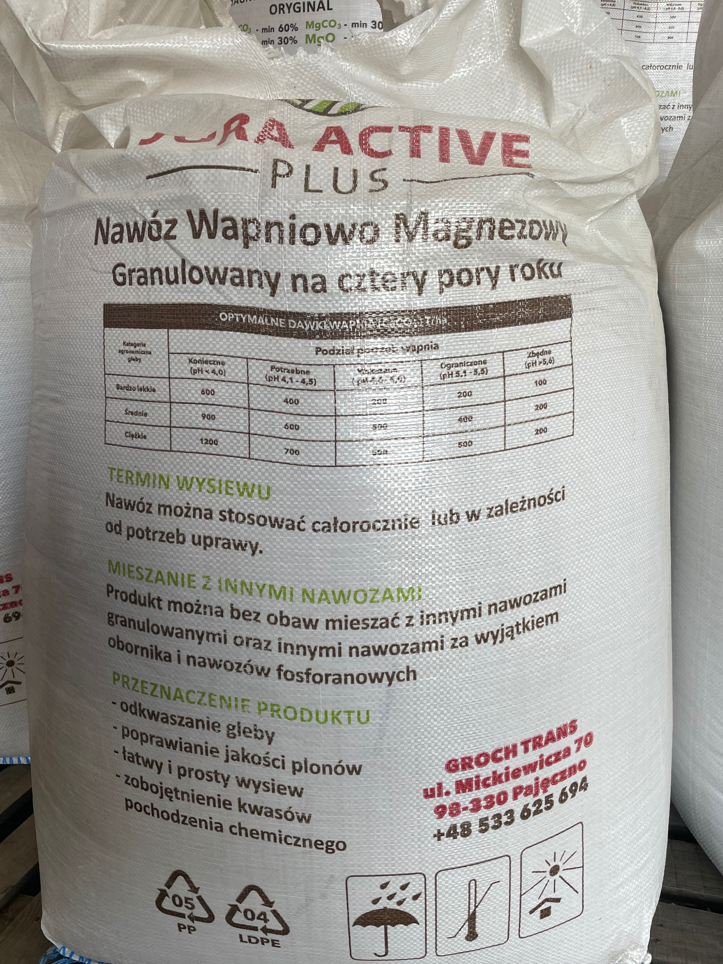 Wapno granulowane magnezowe, kredowe