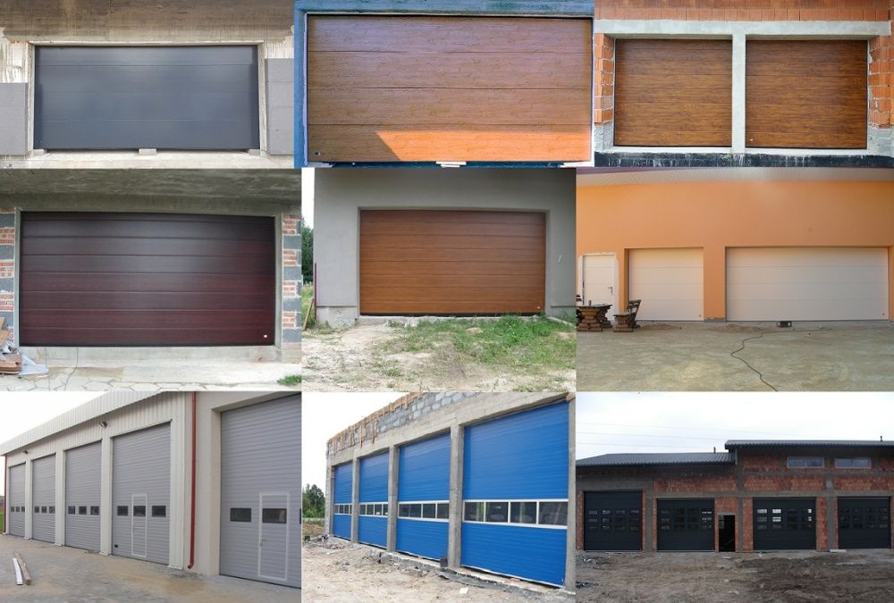 Drzwi Garażowe Brama Segmentowa Na Wymiar Kolor: CZARNY, ANTRACYT