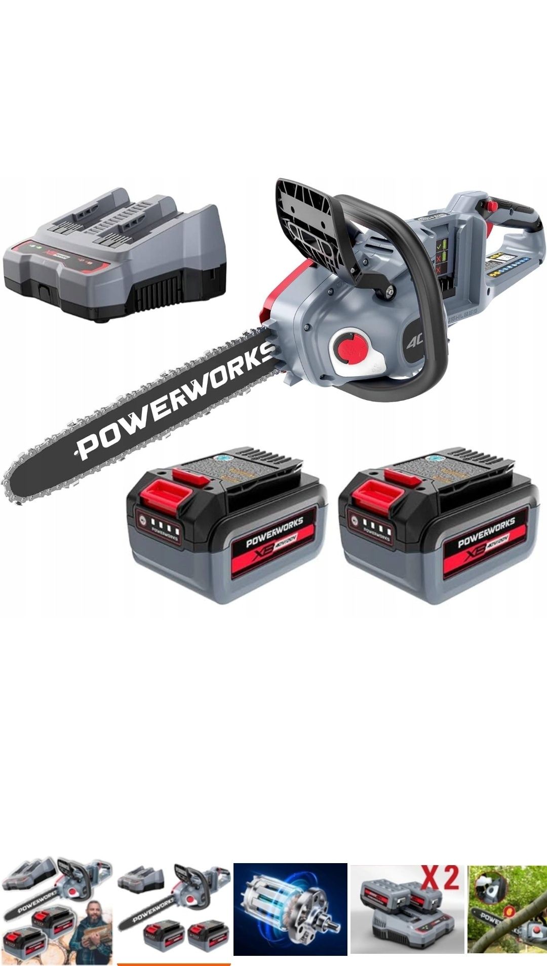 Piła akumulatorowa 40v Najmocniejsza Szwedzkiej firmy Powerworks 15m/s