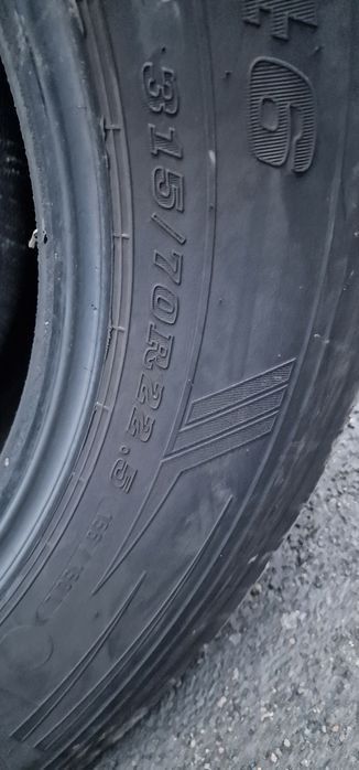 Грузовые Шины 315/70/R22.5 12.5 мм 2шт Dunlop Колеса Шини Резина Склад