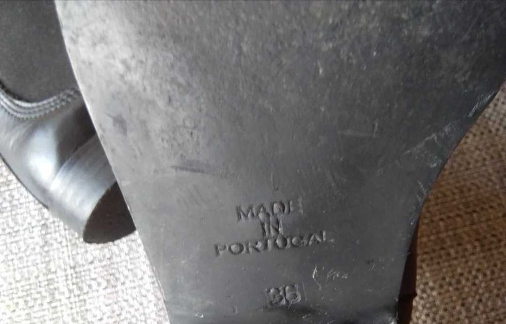 Portugal Skórzane sztyblety cyrkonie 36