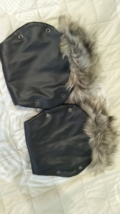 Cieplutkie muffki do wózka idealny stan