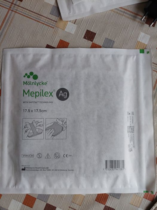 Opatrunki Mepilex Ag-oparzenia,odleżyna,trudno gojące się rany