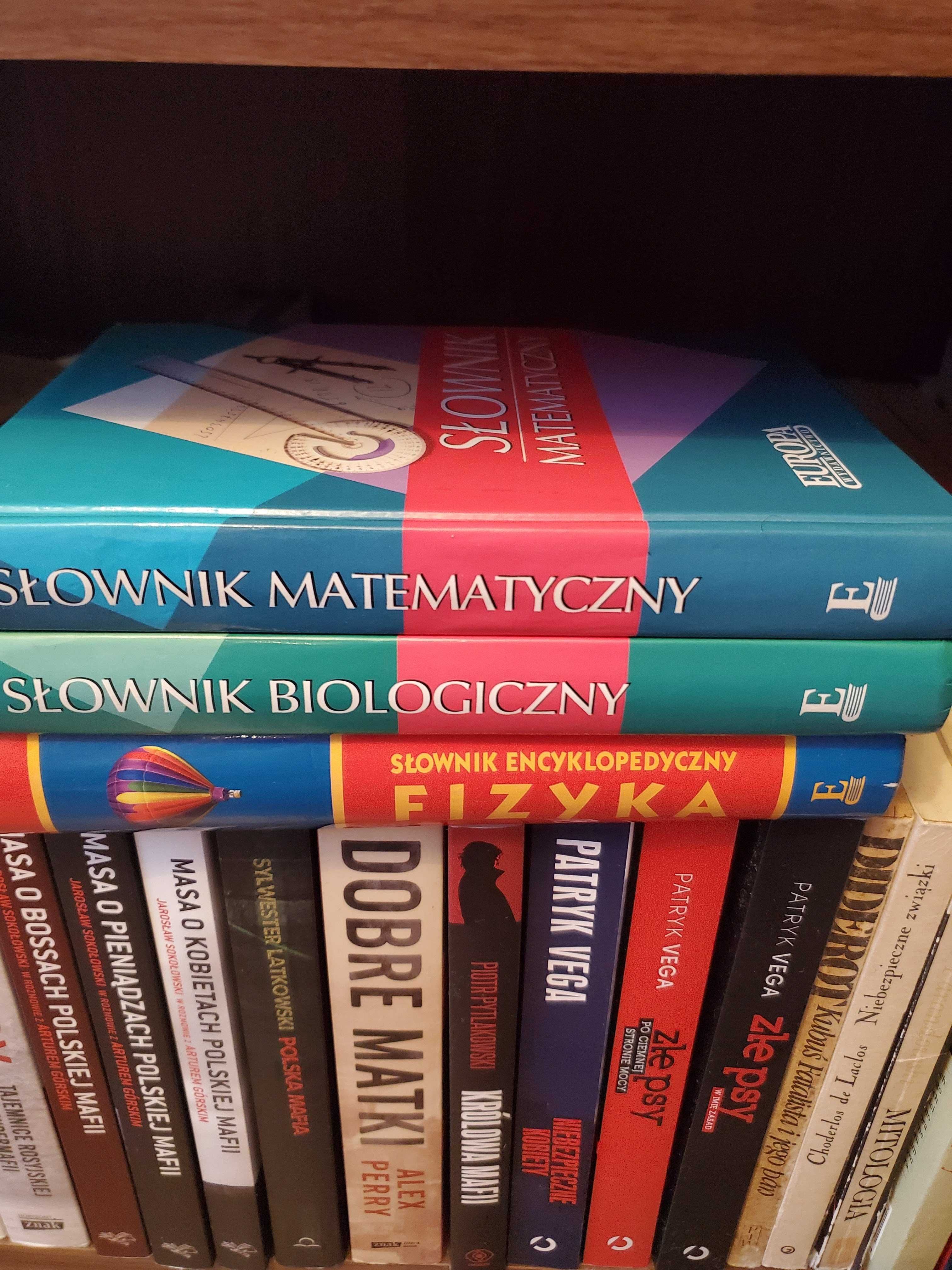 3 słowniki pomoce szkolne matematyczny biologiczny i fizyczny