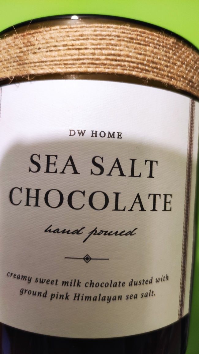 Duża świeca zapachowa pokrywka czekolada sea Salt chocolate sól morska