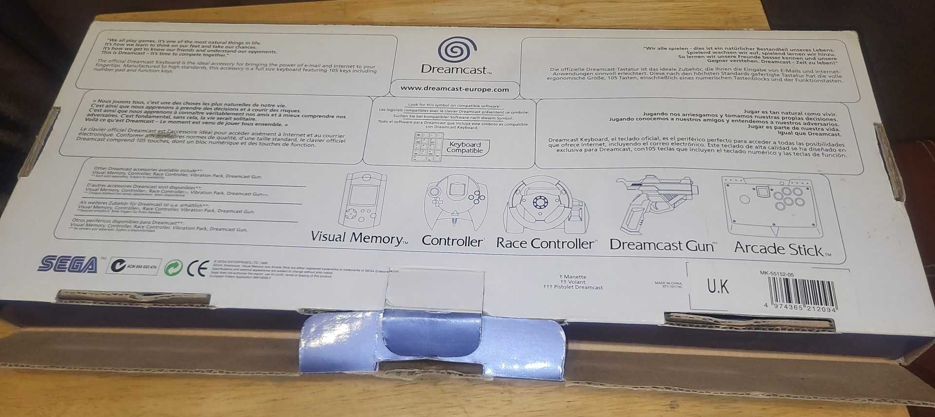 Klawiatura DREAMCAST SEGA Controller HKT-7630 Grey BDB stan +Pudełko