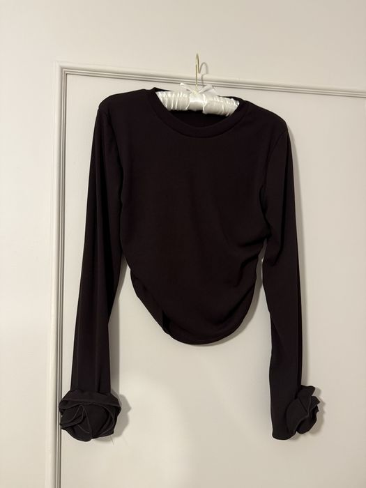 Bluzka czerwona, brązowa z rożą S/M/L nowa