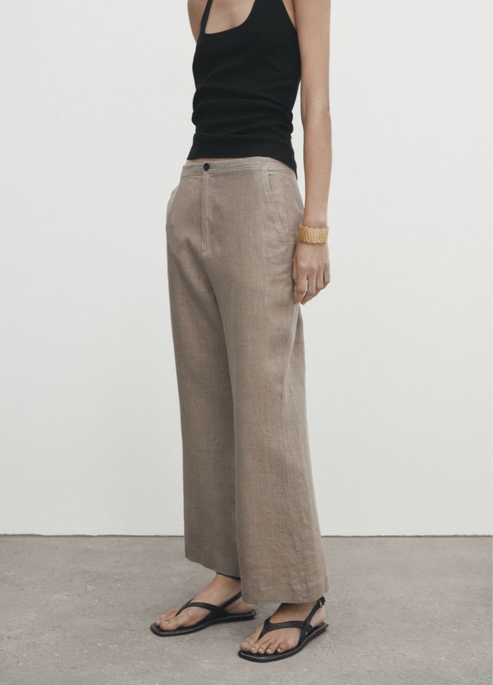 Лляні брюки Massimo Dutti