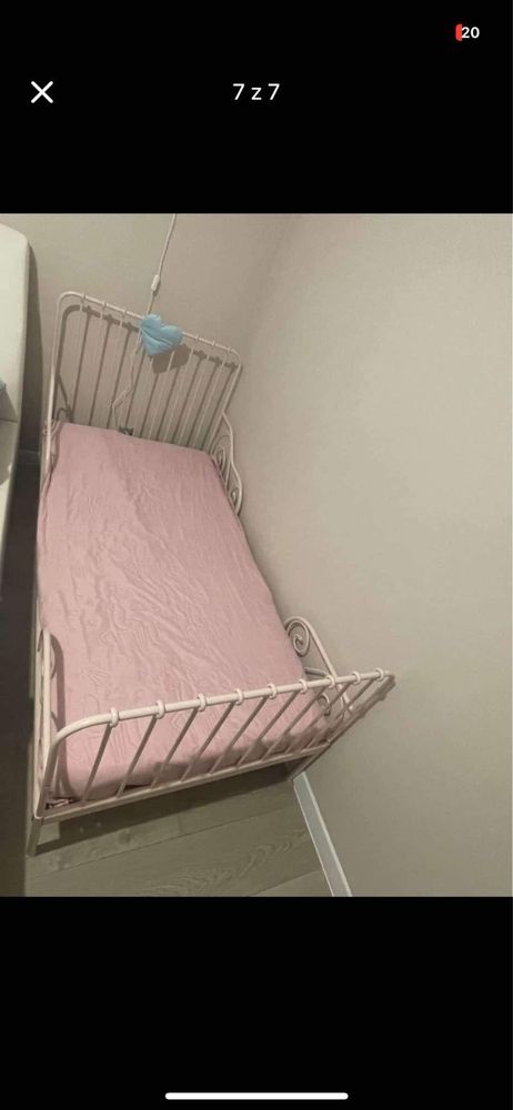 Lozeczko ikea stan bardzo dobry, nowy materac