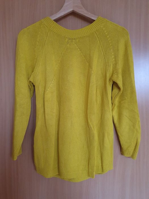 Żółty Sweter Massimo Dutti S