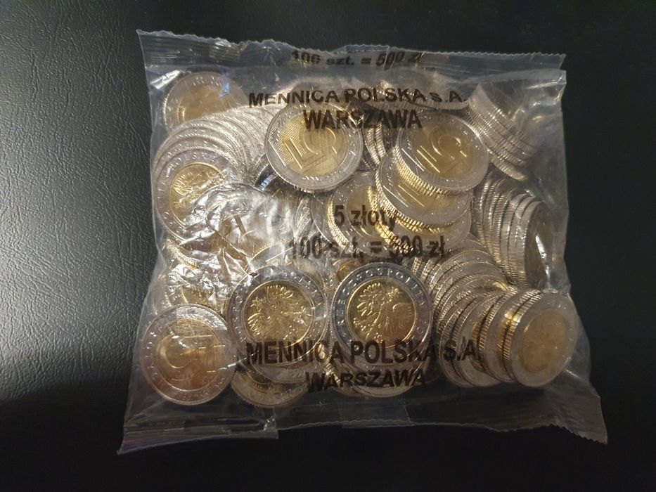 Woreczek menniczy 5zł 2020r NBP, saszetka 100szt