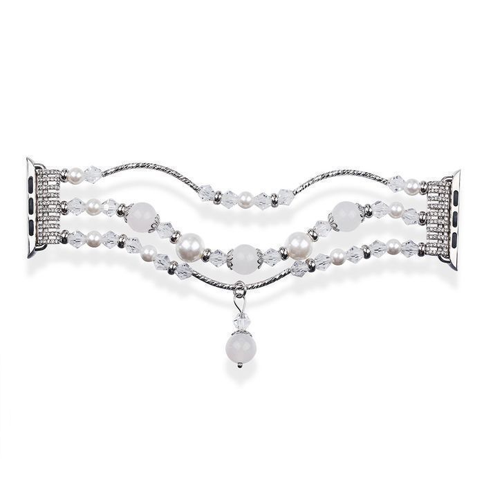 Pasek bransoletka do Apple Watch 38/40/41 wzór 4 biała