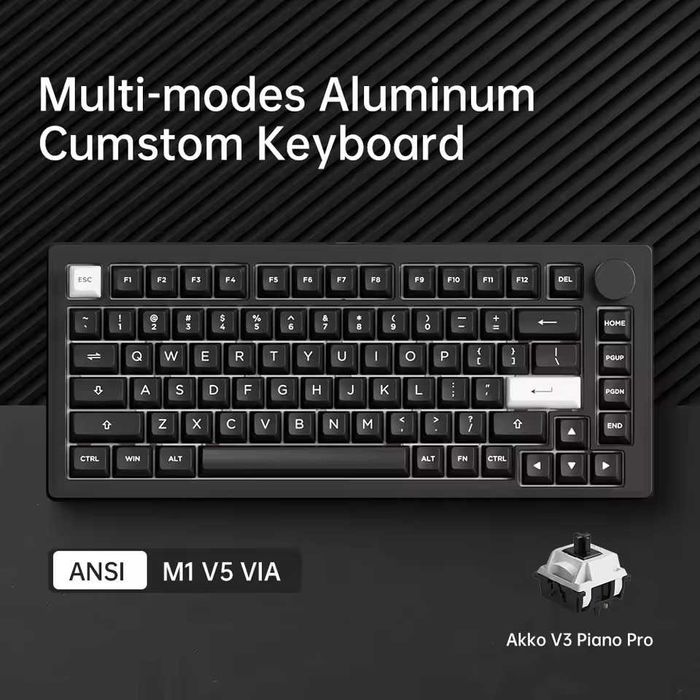 Механічна клавіатура Akko Monsgeek M1 V5, Akko Piano Pro, ASA keycaps