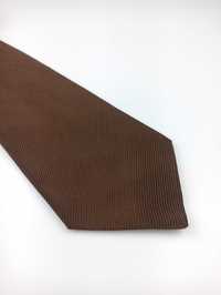 Cerutti 1881 brązowy jedwabny krawat w paski f15