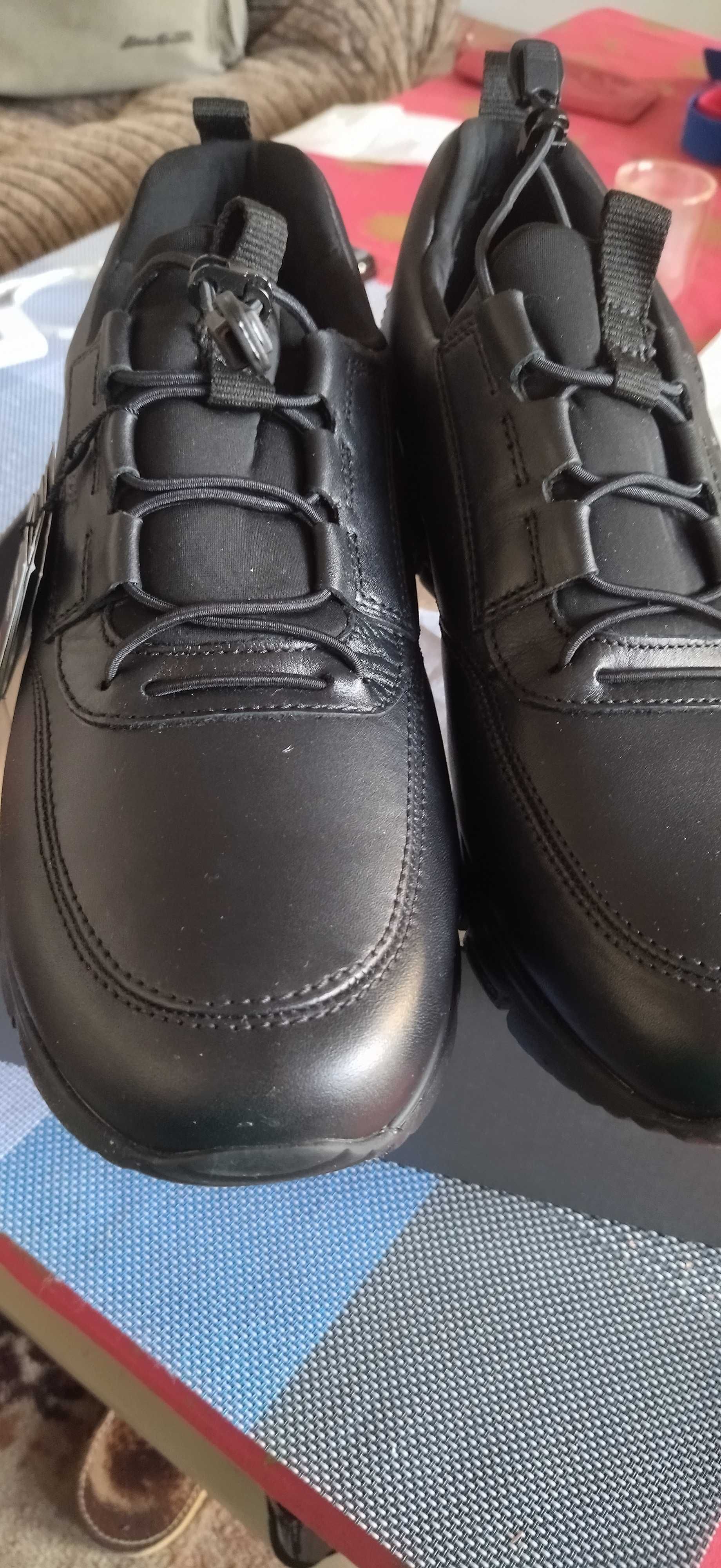 Buty męskie Sioux Mokrunner r 42 skóra czarne nowe