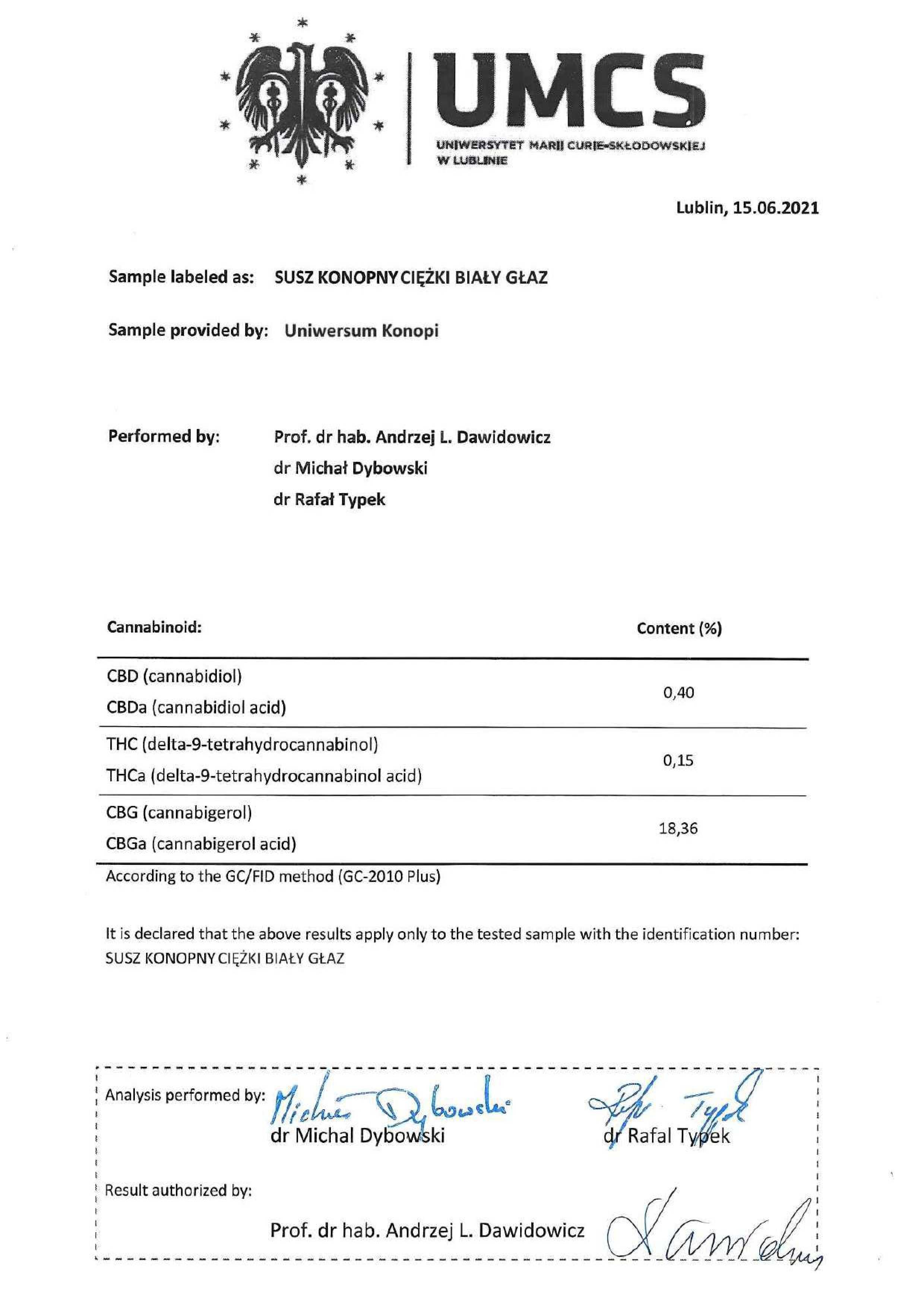 Kwiaty CBG Premium – Ciężki Biały Głaz, susz konopny CBG