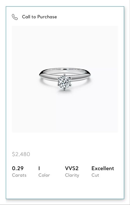 Продам каблучку Tiffany&Co 0.29 ОРИГІНАЛ