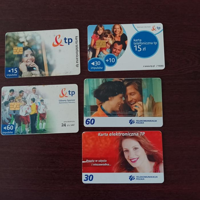 52. Karty telefoniczne 5 sztuk