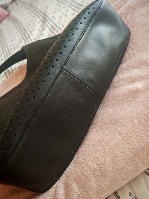 Bolsa Prada City Black Fori Leather Hobo