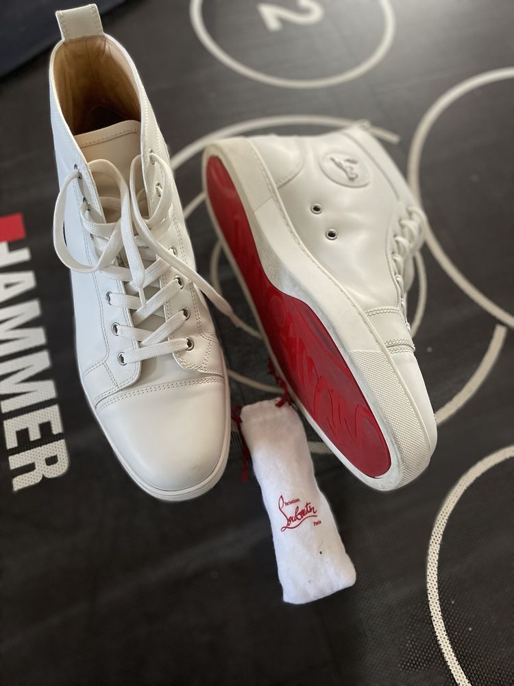 Christian Laboutin męskie wysokie białe trampki rozmiareu 45