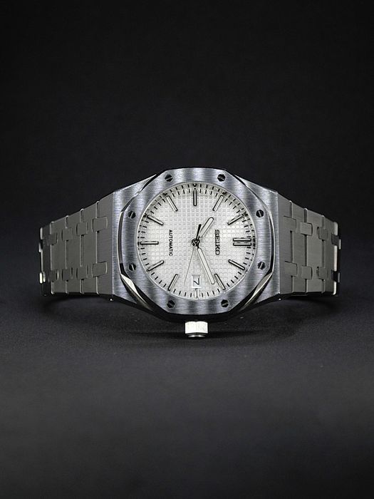 Zegarek Seiko Mod Royal Oak Biała Tarcza