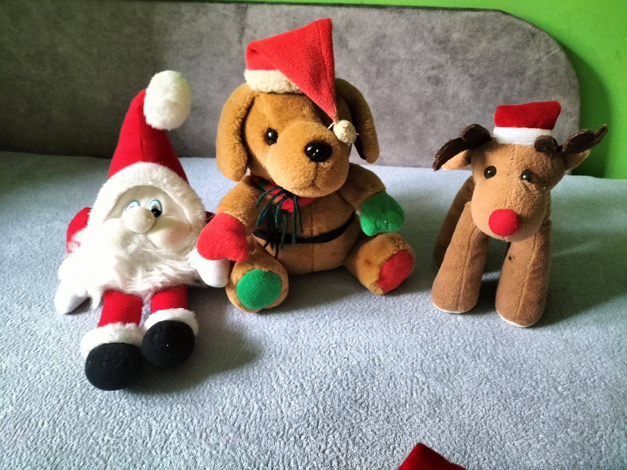 Zestaw zabawek maskotek grające świąteczne