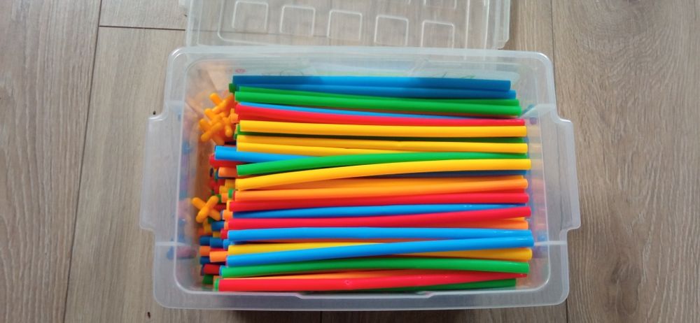 Słomki klocki konstrukcyjne 400 sztuk