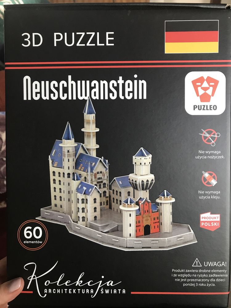 Puzzle 3D Puzleo Zamek Neuschwanstein 60 elementów