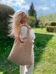 Wielka boho torba na ramie ze sznurka handmade