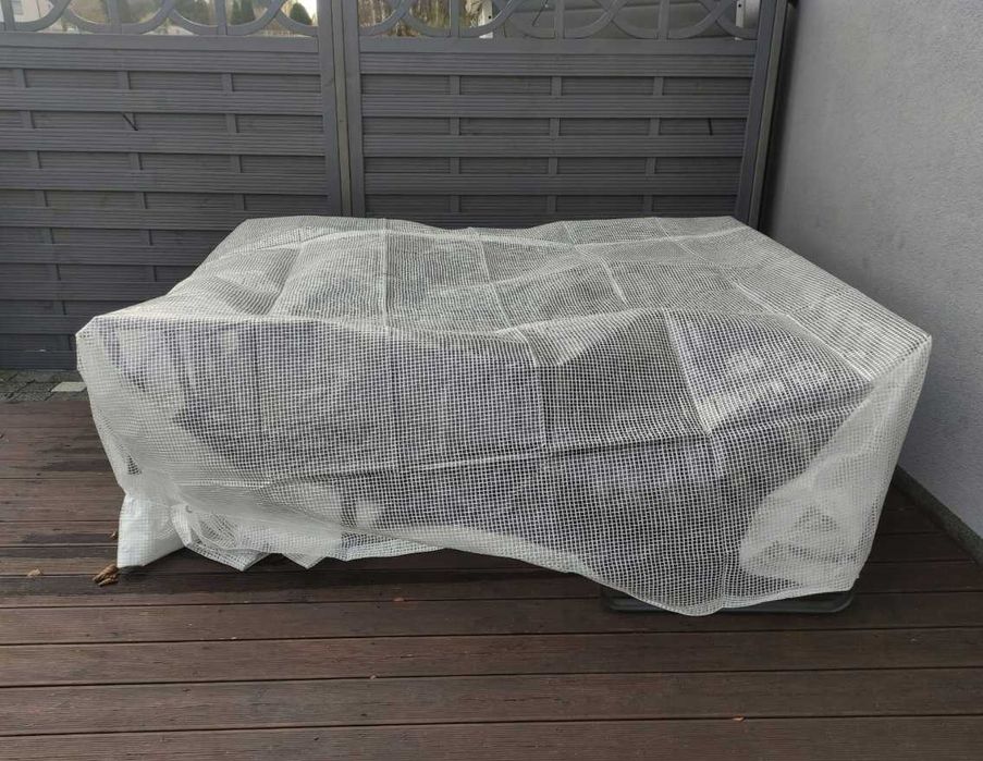 PLANDEKA Przeźroczysta Zbrojona Wodoodporna Ogrodowa Z Oczkami UV