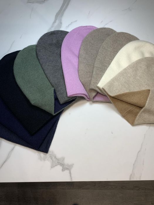 Шапка кашемір 100% біні унісекс кашемировая чоловіча жіноча дитяча