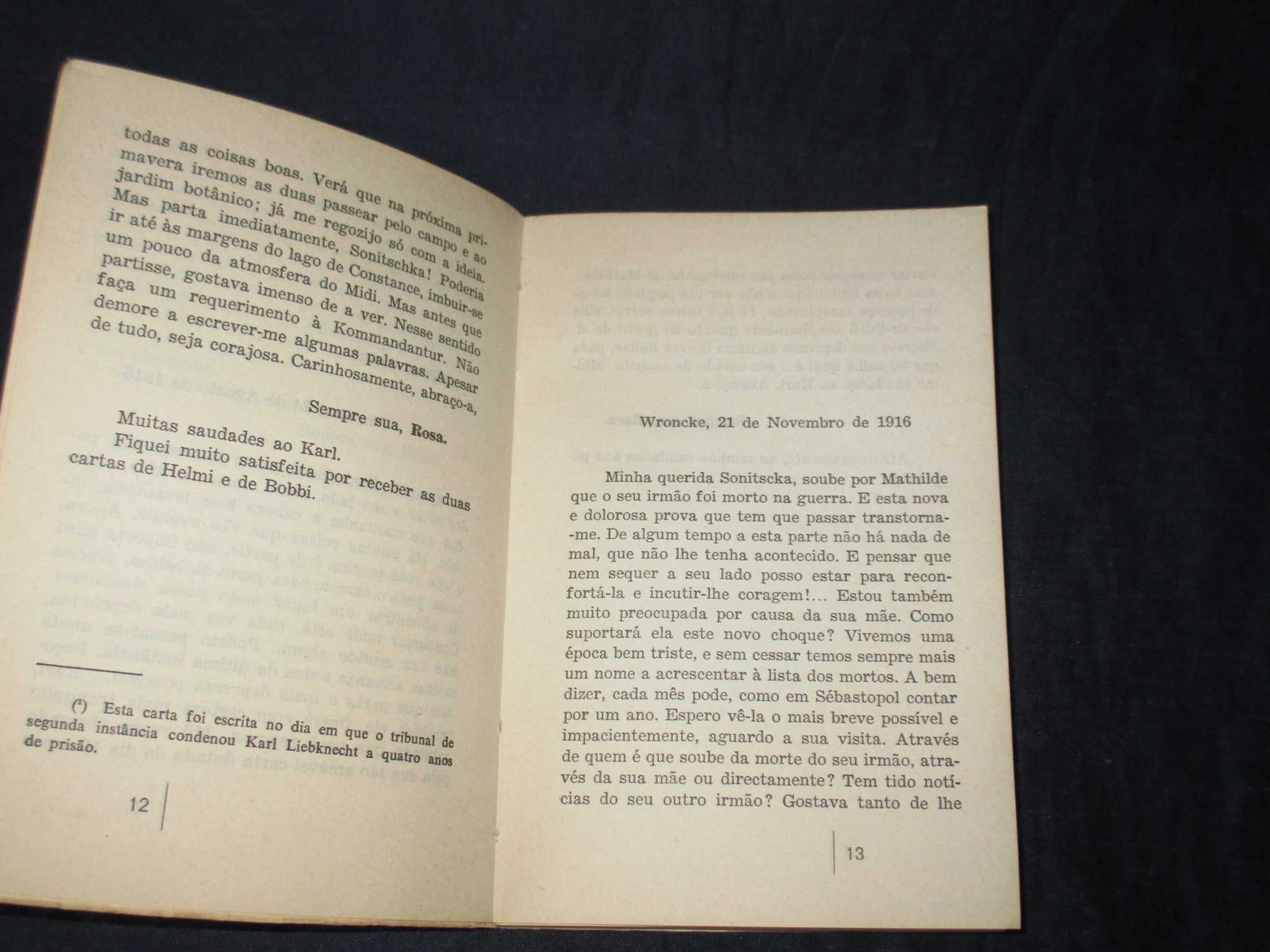 Livro Cartas de Prisão Rosa Luxembourg 1975