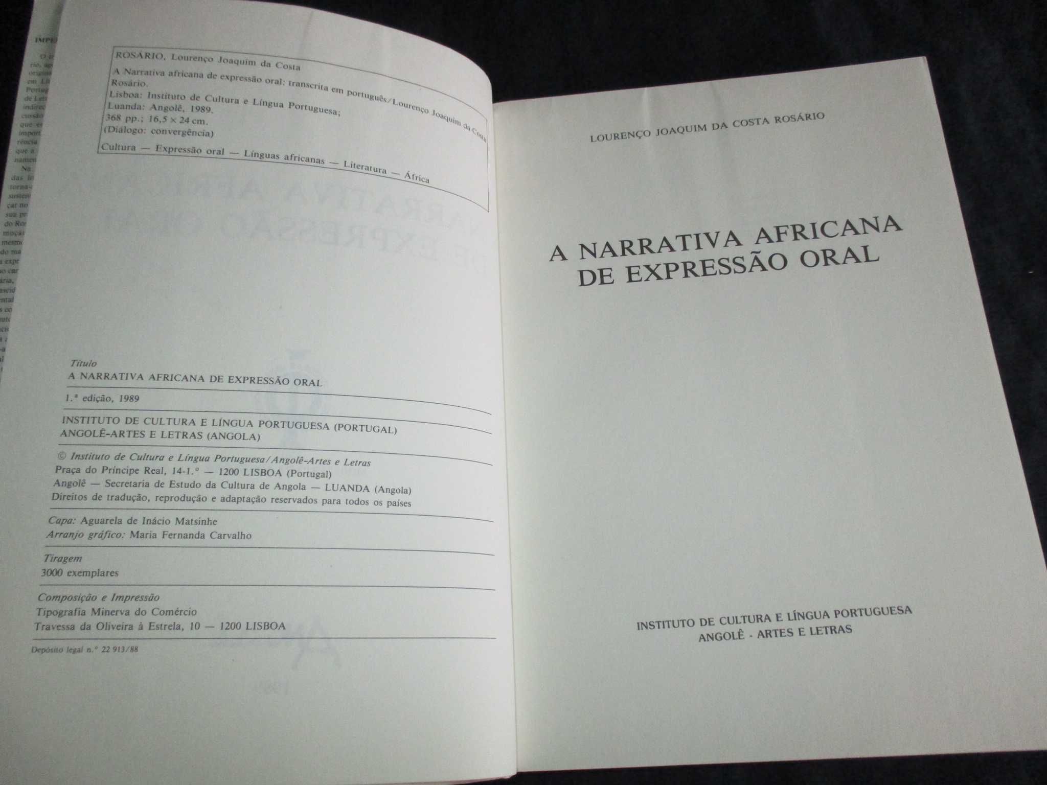 Livro A Narrativa Africana de Expressão Oral 1ª edição