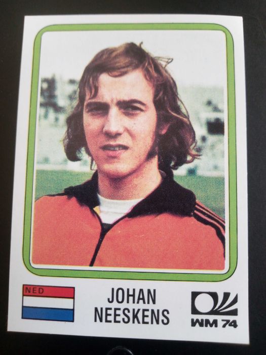 Cromo Panini World Cup Story de Johan Neeskens no Mundial 74