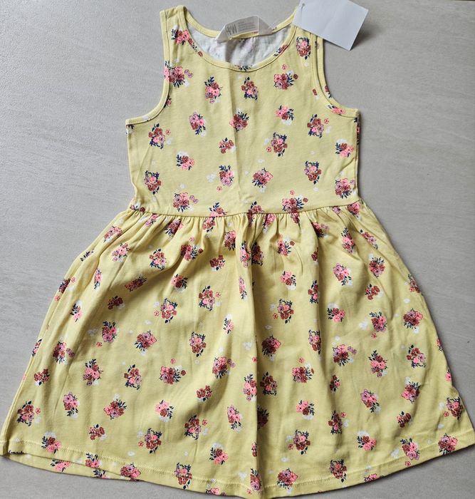 H&M r.98/104 nowa sukienka letnia w kwiatuszki żółta kwiaty
