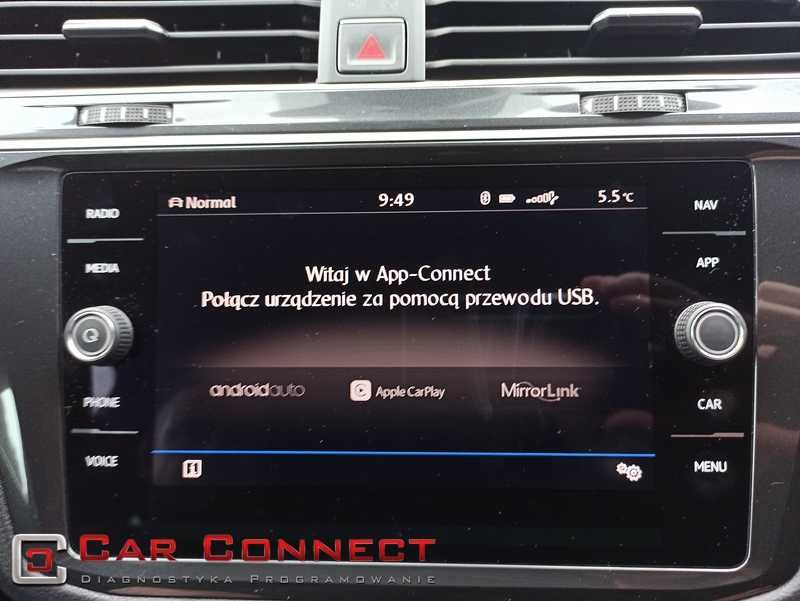 Aktywacja CarPlay Android Auto App Connect Full Link Audi VW Seat Skod