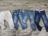 Zestaw komplet paka jeansów jeansy spodnie 86-92