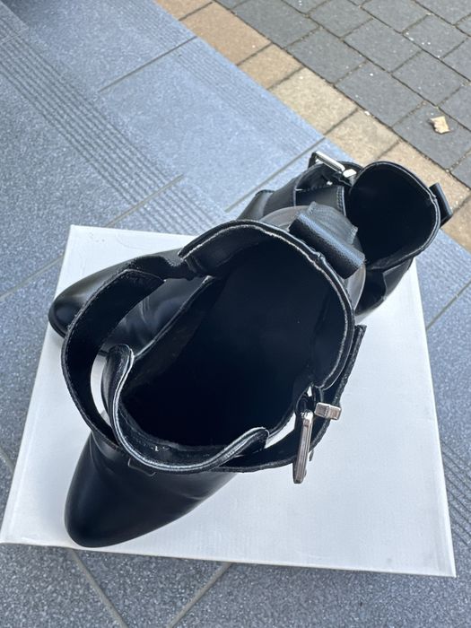 Buty czarne botki ccc ekoskóra