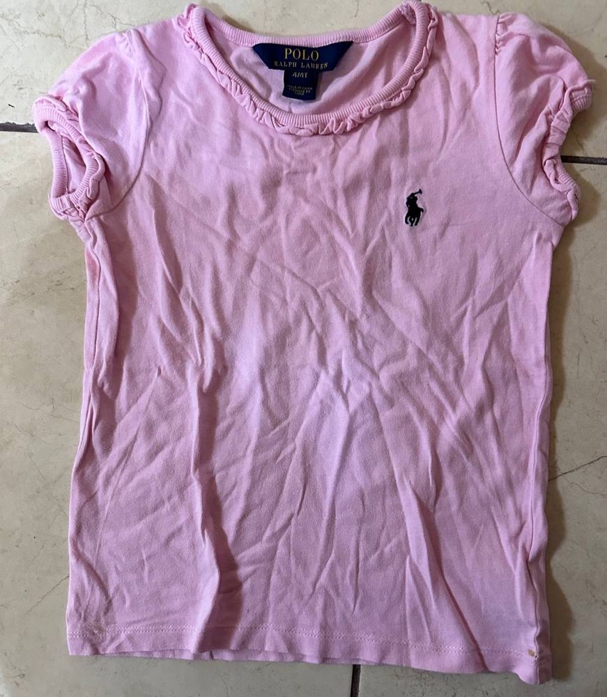 Футболка розовая Polo by Ralph Lauren 4 года