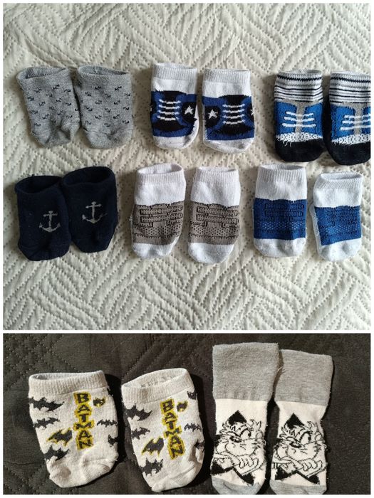 Paka skarpetki niemowlęce 8 szt, chłopiec
