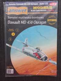 Model Kartonowy Mod.Karton.Fana 07\7 Dassault MD450 Ouragan + LASERY