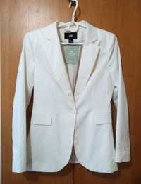 Базовий брендовий піджак,білий,новий,р.S,H&M.